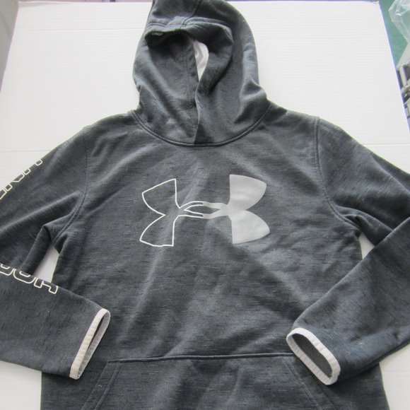 Under Armour Loose Fit YLG Youth Large Grey hoodie - Picture 1 of 4